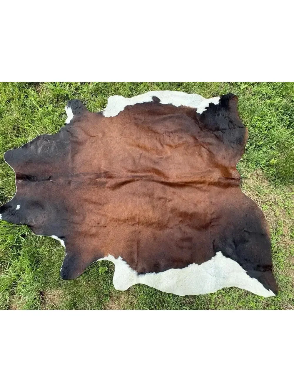 Brown and white Cowhide Leather Cow Skin Rug sunshine cowhide made In Brazil.
